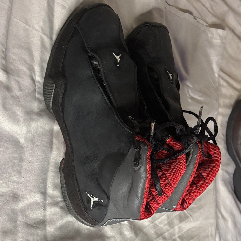 Men's Black and Red Athletic Shoes